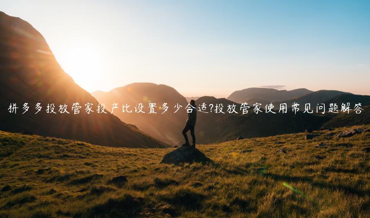 拼多多投放管家投產(chǎn)比設(shè)置多少合適?投放管家使用常見問題解答